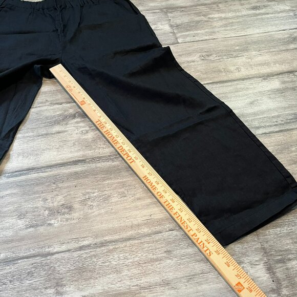NWT! Quince 100% European Linen Pants, Black, 25" Inseam, Size Large - Picture 12 of 12